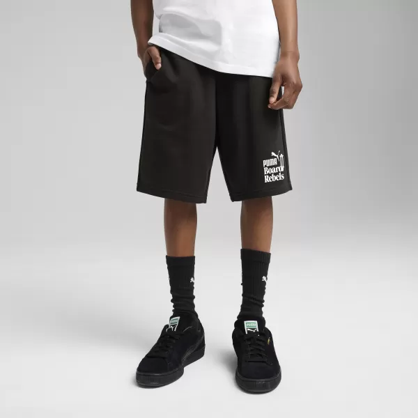  Kratke hlače PUMA MID90S LONG SHORTS 685151_01 PUMA ČRNA 
