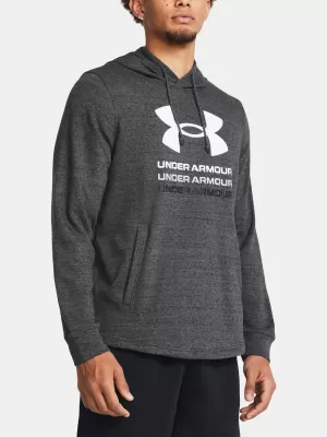 Moški pulover UNDER ARMOUR RIVAL TERRY GRAPHIC HOOD 1386047-025 SIVA