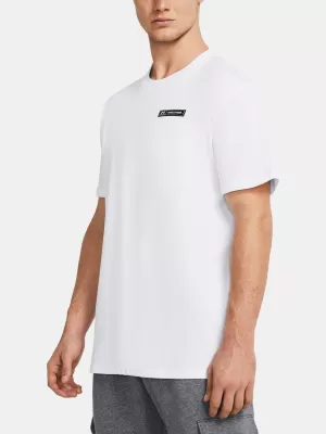 Moška majica s kratkimi rokavi UNDER ARMOUR HW ARMOUR LABEL SS 1382831-100 BELA