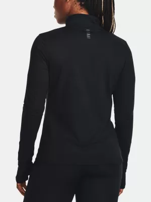 Ženska majica s kratkimi rokavi UNDER ARMOUR QUALIFIER RUN 1/2 ZIP 1379349-001 ČRNA