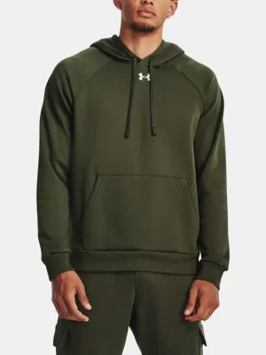 Moški pulover UNDER ARMOUR RIVAL FLEECE HOODIE 1379757-390 ZELENA