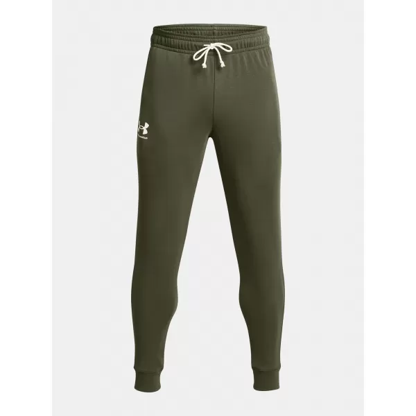  Moške trenirke UNDER ARMOUR RIVAL TERRY JOGGER 1380843-390 ZELENA 