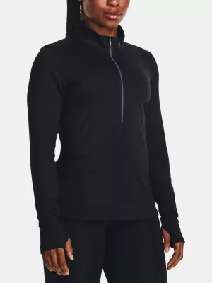 Ženska majica s kratkimi rokavi UNDER ARMOUR QUALIFIER RUN 1/2 ZIP 1379349-001 ČRNA
