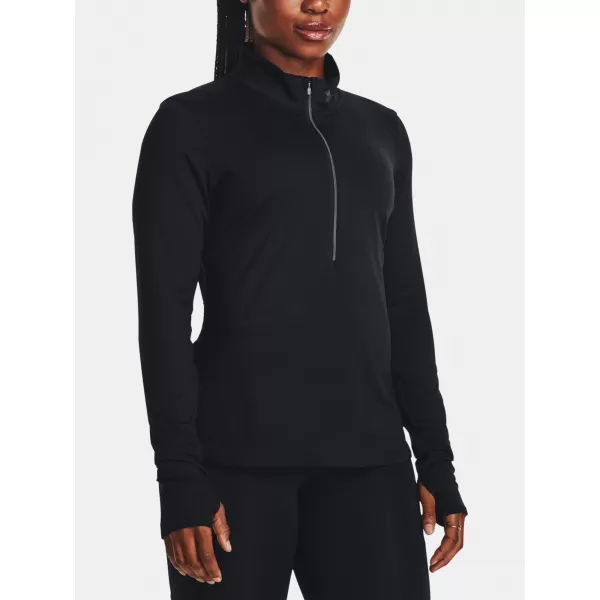  Ženska majica s kratkimi rokavi UNDER ARMOUR QUALIFIER RUN 1/2 ZIP 1379349-001 ČRNA 