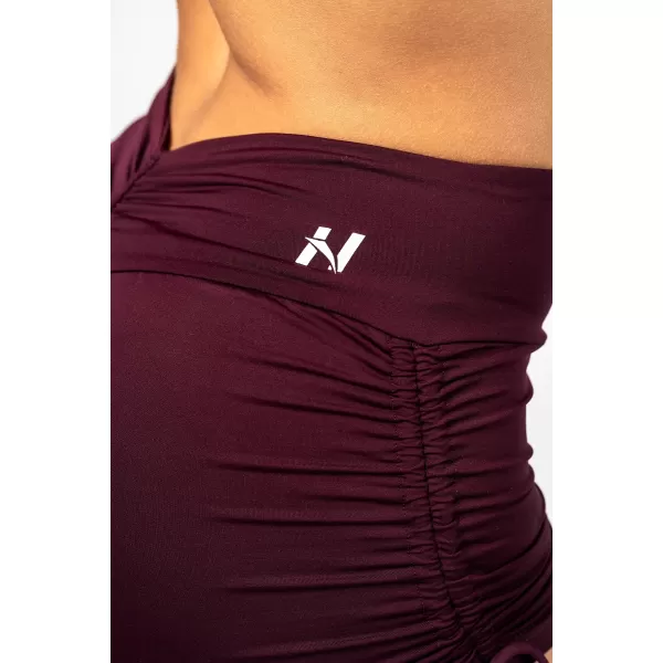  Push-up kratke hlače z vezalkami STRONG BEAUTY 429 TEMNO RDEČE Nebbia 