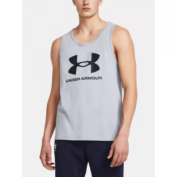  Moški brezrokavnik UNDER ARMOUR SPORTSTYLE LOGO TANK 1382883-035 SIVA 