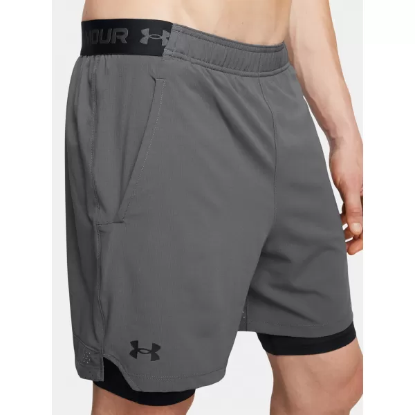  Moške kratke hlače UNDER ARMOUR VANISH WOVEN 2IN1 STS 1373764-025 SIVA 