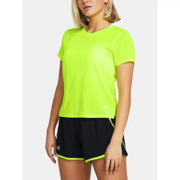  Ženska majica s kratkimi rokavi UNDER ARMOUR LAUNCH SHORTSLEEVE 1382434-731 ZELENA 