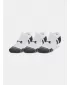 Nogavice UNDER ARMOUR PERFORMANCE TECH NS (3 PÁRY) 1379503-100 BELA
