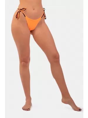 Oranžne neonske bikini kopalke - spodnji del na zavezovanje 453 ORANŽNE Nebbia