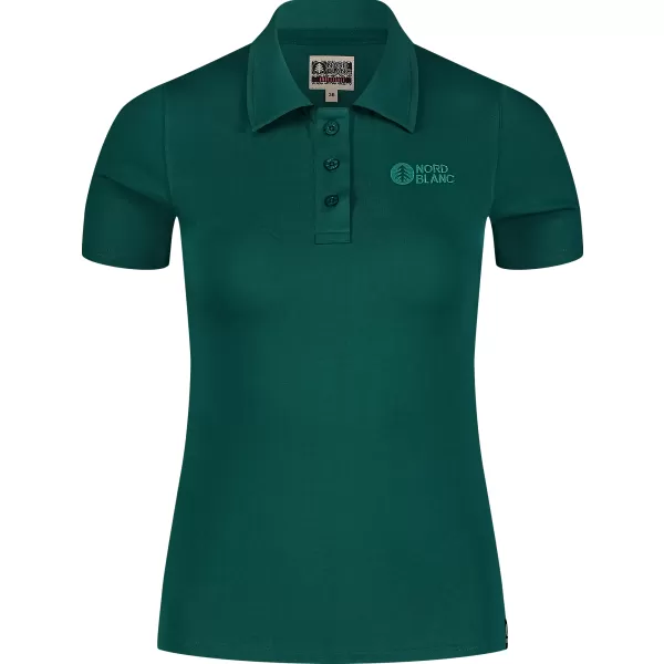  Ženska polo majica NORDBLANC EVERMORE NBSLT8174 TEMNO ZELENA 