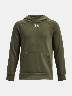 Fantovski pulover UNDER ARMOUR RIVAL FLEECE HOODIE 1379792-390 ZELENA