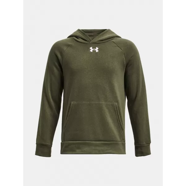 Fantovski pulover UNDER ARMOUR RIVAL FLEECE HOODIE 1379792-390 ZELENA 