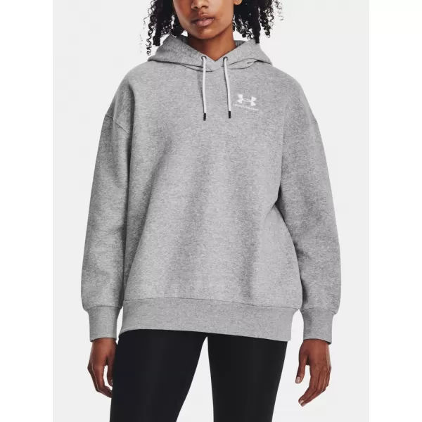  Ženski pulover UNDER ARMOUR ESSENTIAL FLC OS HOODIE 1379495-012 SIVA 