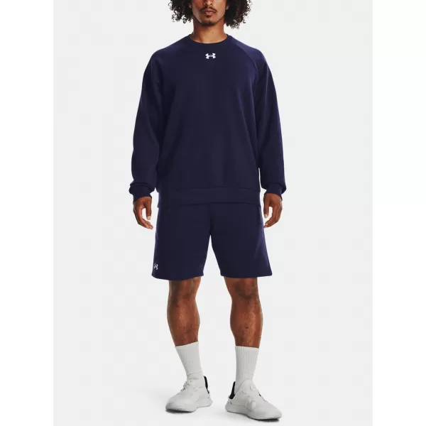  Moški pulover UNDER ARMOUR RIVAL FLEECE CREW 1379755-410 MODRA 