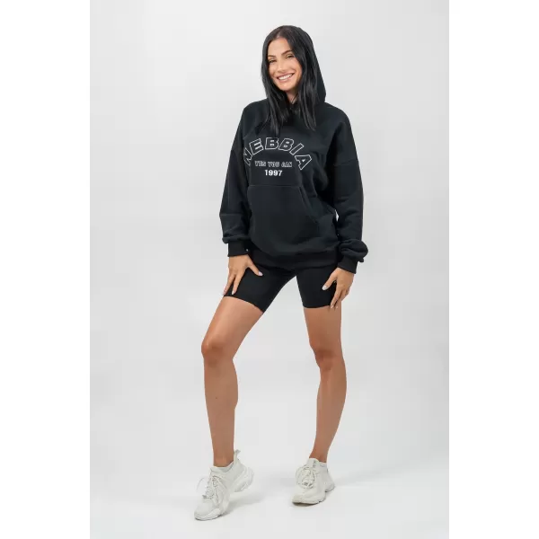  Oversize jopica s kapuco GYM RAT 256 BLACK Nebbia 
