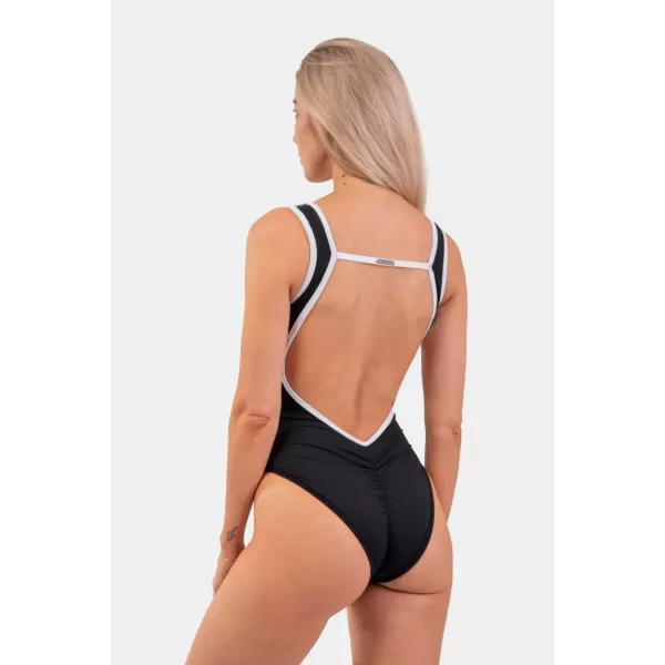  Popolne črne kopalke French style 460 BLACK Nebbia 