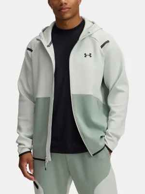 Moški pulover UNDER ARMOUR UNSTOPPABLE FLC FZ HD EU 1389352-377 ZELENA