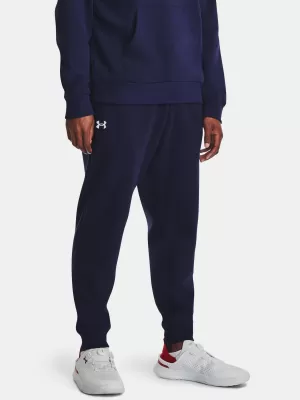 Moške trenirke UNDER ARMOUR RIVAL FLEECE JOGGERS 1379774-410 MODRA