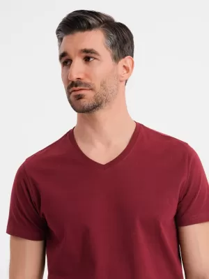 Srajca OMBRE OM-TSBS-0237 MAROON