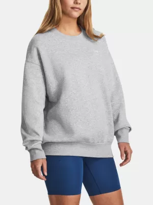 Ženski pulover UNDER ARMOUR ESSENTIAL FLC OS CREW 1379475-012 SIVA