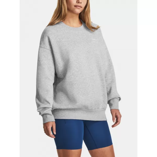  Ženski pulover UNDER ARMOUR ESSENTIAL FLC OS CREW 1379475-012 SIVA 
