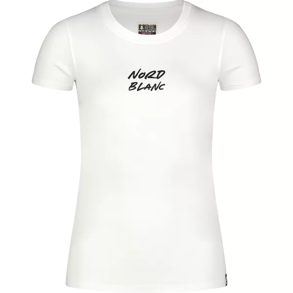  Ženska majica s kratkimi rokavi NORDBLANC FIN NBSLT8170 BELA 
