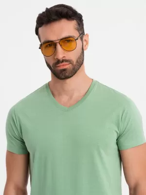 Srajca OMBRE OM-TSBS-0237 ZELENO