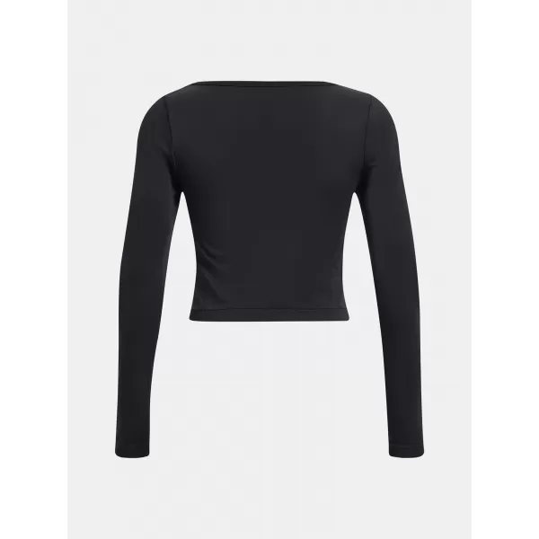  Ženska majica s kratkimi rokavi UNDER ARMOUR TRAIN SEAMLESS LS 1379150-001 ČRNA 