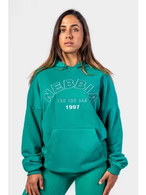 Oversize jopica s kapuco GYM RAT 256 GREEN Nebbia