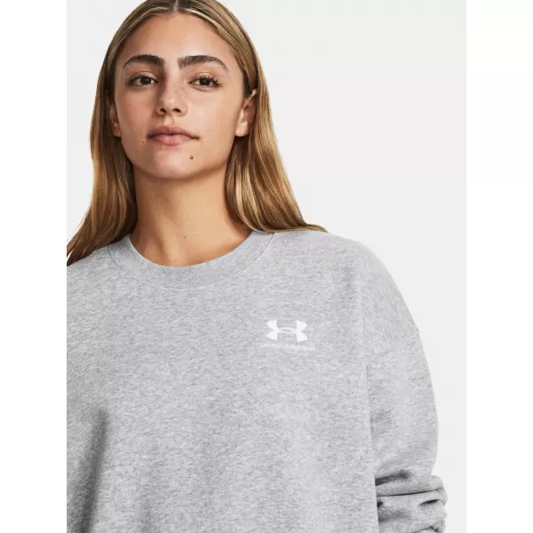  Ženski pulover UNDER ARMOUR ESSENTIAL FLC OS CREW 1379475-012 SIVA 