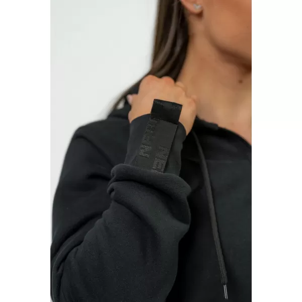  Ženski športni pulover s kapuco INTENSE Signature 845 BLACK Nebbia 