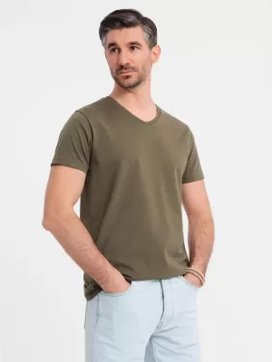 Srajca OMBRE OM-TSBS-0237 TEMNA OLJKA