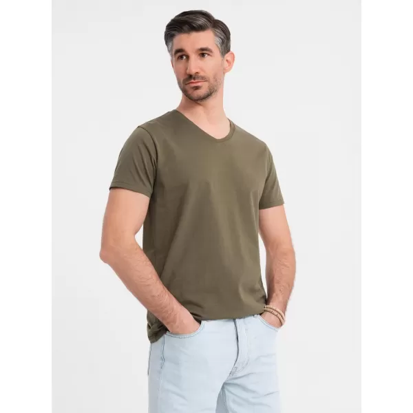  Srajca OMBRE OM-TSBS-0237 TEMNA OLJKA 