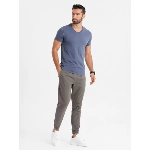 Srajca OMBRE OM-TSBS-0237 MODRA MELANGE 