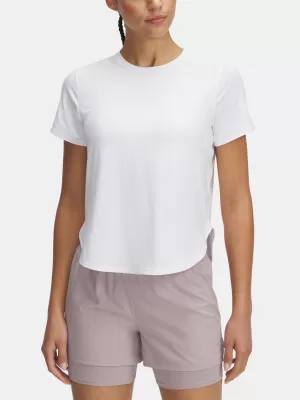 Ženska majica s kratkimi rokavi UNDER ARMOUR LAUNCH ELITE SHORTSLEEVE 1389564-100 BELA