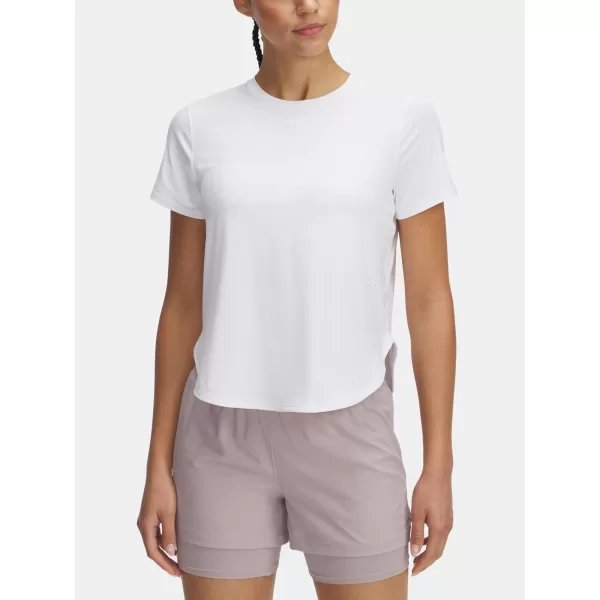  Ženska majica s kratkimi rokavi UNDER ARMOUR LAUNCH ELITE SHORTSLEEVE 1389564-100 BELA 
