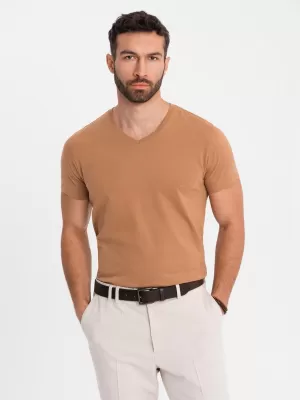 Srajca OMBRE OM-TSBS-0237 RJAVA