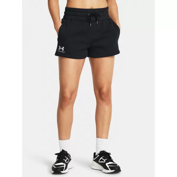  Ženske kratke hlače UNDER ARMOUR ICON FLEECE BOXER SHORTS 1382725-001 ČRNA 