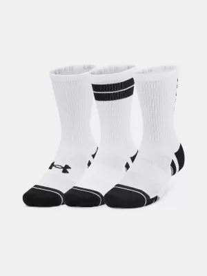 Nogavice UNDER ARMOUR PERF TECH NOV CREW (3 PÁRY) 1379515-101 BELA