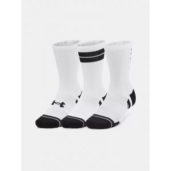  Nogavice UNDER ARMOUR PERF TECH NOV CREW (3 PÁRY) 1379515-101 BELA 