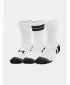 Nogavice UNDER ARMOUR PERF TECH NOV CREW (3 PÁRY) 1379515-101 BELA