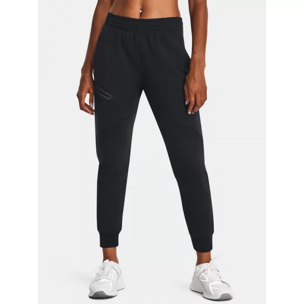  Ženske trenirke UNDER ARMOUR UNSTOPPABLE FLC JOGGER 1379846-001 ČRNA 