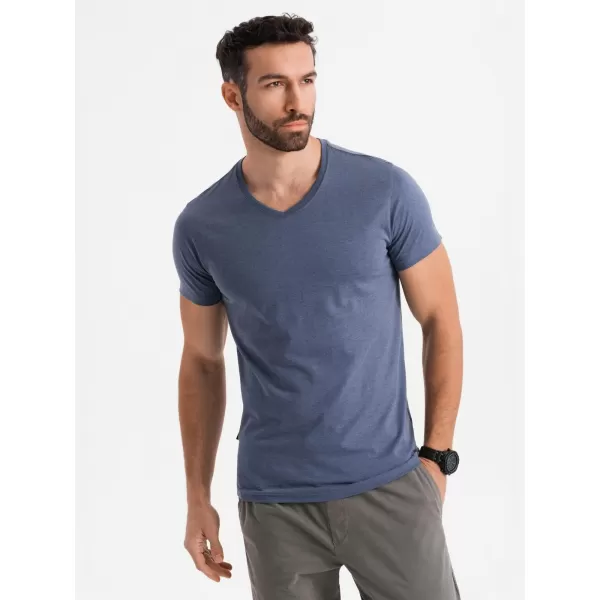  Srajca OMBRE OM-TSBS-0237 MODRA MELANGE 