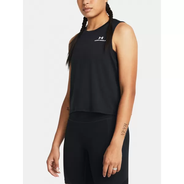  Ženski brezrokavnik UNDER ARMOUR VANISH ENERGY CROP TANK 1383654-001 ČRNA 