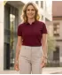 Ženska majica s kratkimi rokavi z ovratnikom ALTISPORT NoPrint NP/ALW012 GRANAT