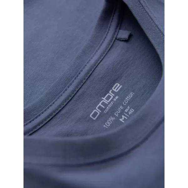  Srajca OMBRE OM-TSBS-0236 MODRI ​​DENIM 