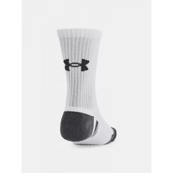  Nogavice UNDER ARMOUR PERFORMANCE COTTON 3P MID 1379530-100 BELA 