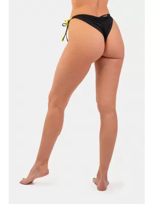 Neon Bikini kopalke - spodnji del na zavezovanje 452 ČRNE Nebbia