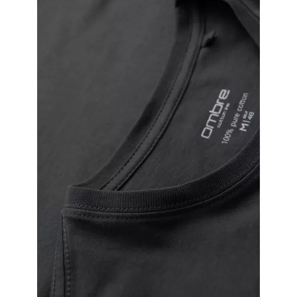  Srajca OMBRE OM-TSBS-0236 GRAFIT 